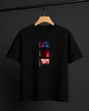 Rave, Reset, Repeat - Unisex Oversized Tee