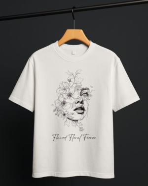 Flawed, Floral and Fierce - Women Oversized Tee