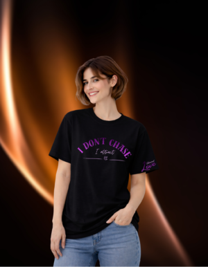 I Don’t Chase, I Attract – Unisex Oversized T-Shirt