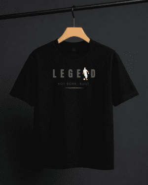 Legend Not Born. Built. (Black)  - Unisex Oversized Tshirt
