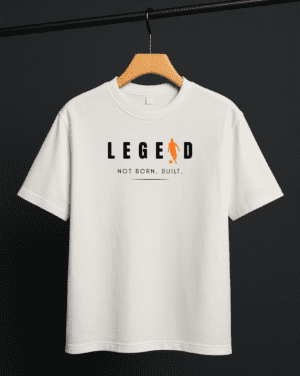 Legend Not Born. Built. (White)  - Unisex Oversized Tshirt