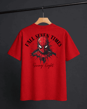 Fall 7 times, Swing 8 (Red) - Unisex Oversized Tshirt